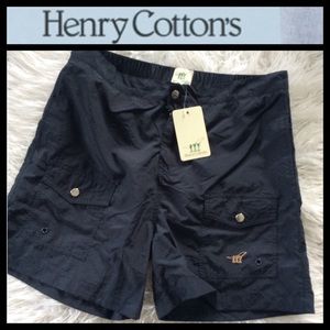 NWT Henry Cotton’s Men’s Navy Swim Trunks